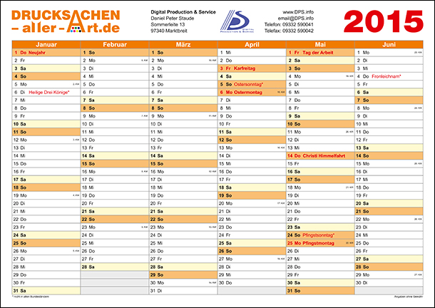Kalender 2015